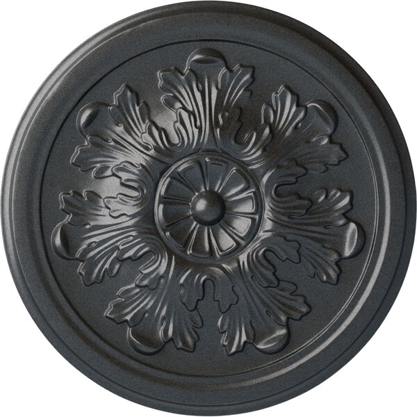Ekena Millwork Legacy Acanthus Ceiling Medallion (Fits Canopies up to 3 1/2"), 12 3/4"OD x 7/8"P, Pewter CM12LEPES - main